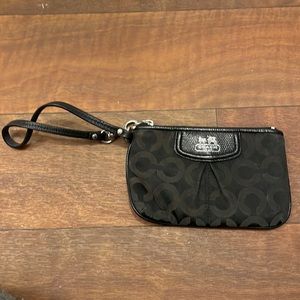 Black coach wristlet/wallet